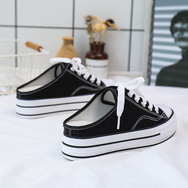 

sneakers women summer new semi-drag walking shoes women's increased canvas shoes platform sports zapatos de mujer x1-01