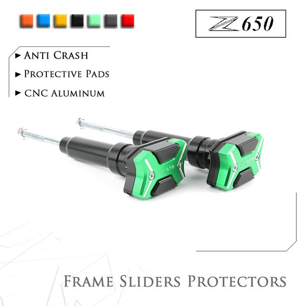 

motorcycle cnc frame slider crashpads protector guards for z650 17-19