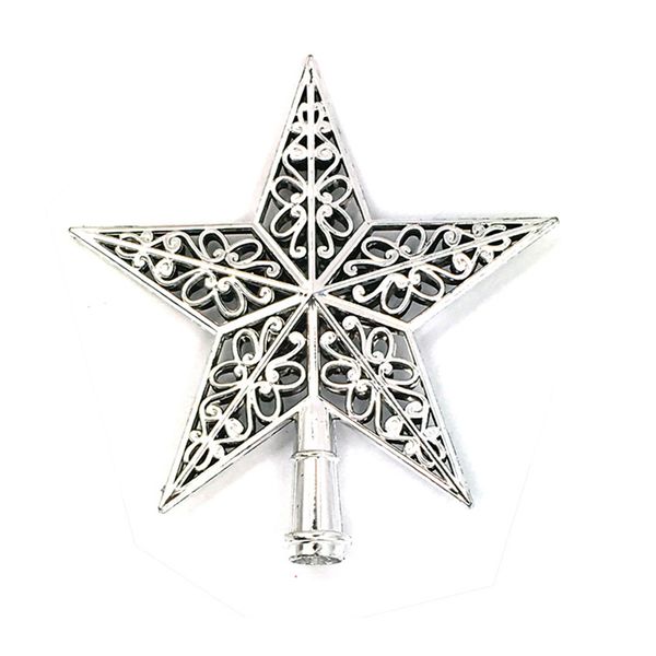 

christmas tree star er plastic hollow star ornament christmas tree decoration silver silver