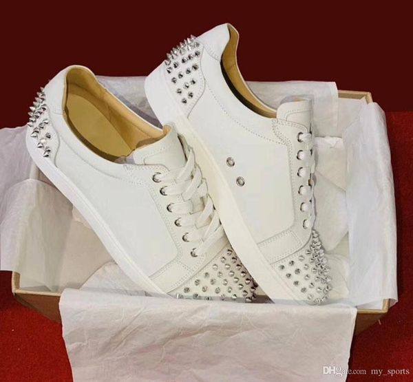 

luxury seavaste 2 black suede leather with spikes red bottom sneaker shoes for women,men casual walking red soloe leisure flats shoes