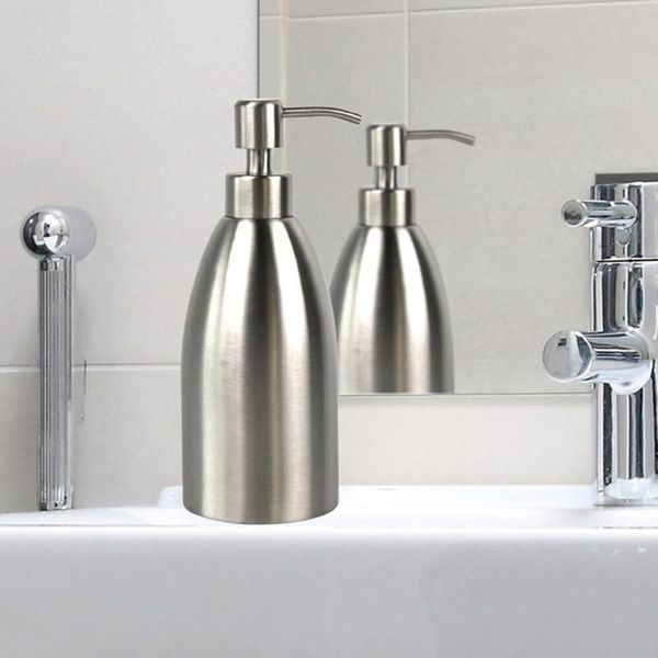 

500ml stainless steel soap dispenser bottle hand pump lotion shampoo container