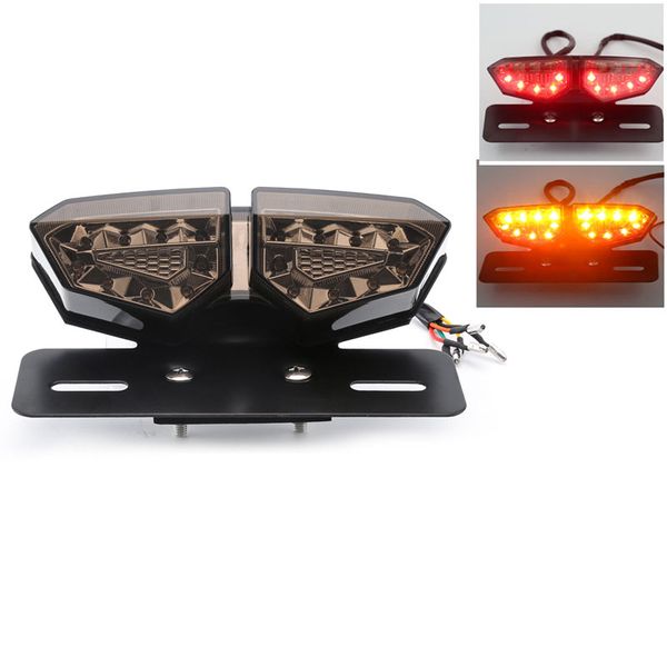 

motorcycle taillight 12v led turn signal rear brake lights motocross license plate light flasher