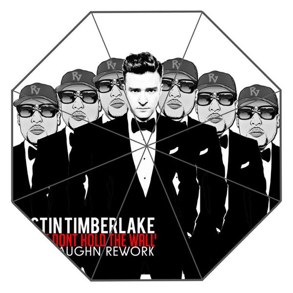 

пользовательский justin timberlake зонтик дождь женщина три складного customized зонт женского дождь инструменты уникальный зонтик