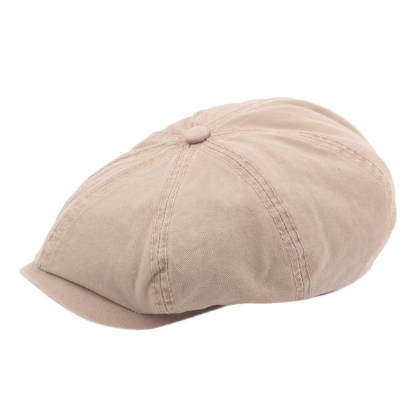 

man women casual fashion british style solid cap octagonal cap beret 9.6, Blue;gray
