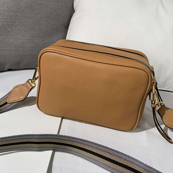 

bags full leather knitting long belt color matching long belt metal hook camera bag purse crossbody shoulder bag