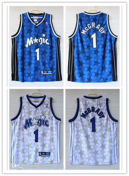 

orlando magic men tracy mcgrady #1 hardwood classics reversible practice basketball jersey 02, Black;red