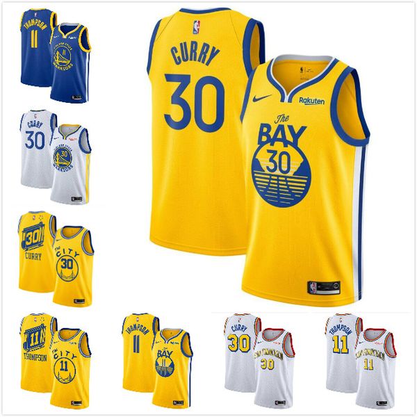 

custom city mens women kid edition golden state warriors 30 stephen curry basketball klay 11 thompson nba white golden jerseys, Black