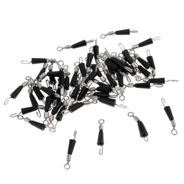 

50 pieces fishing rolling swivels line connector fast link fishing pins convenient and quickly useful for outdoor fishing