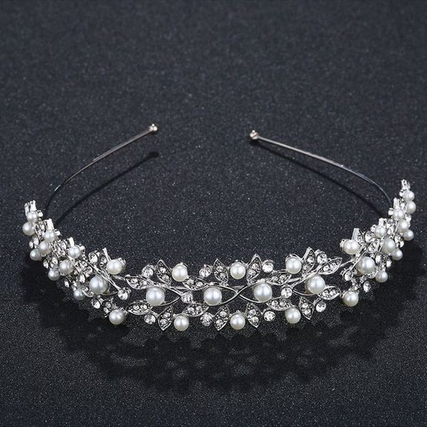 

new crown headband vintage crystal bridal tiaras wedding accessories party leaves jewelry rim for hair