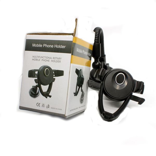 

Cell Phone Holder 2 in 1 Mini Windshield Car Mounts Bracket 360 Degree Rotation Air Vent Sunction Cup Kickstand Clamps Stands For Smartphone