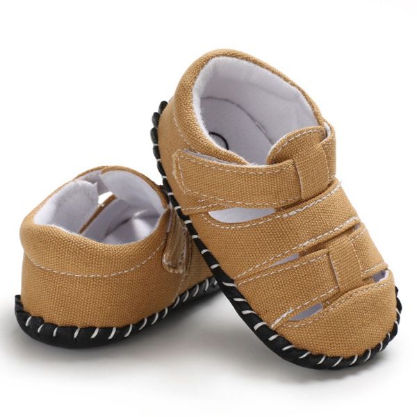

summer baby boys breathable anti-slip hollow design sandals toddler soft soled shoes, Black;red