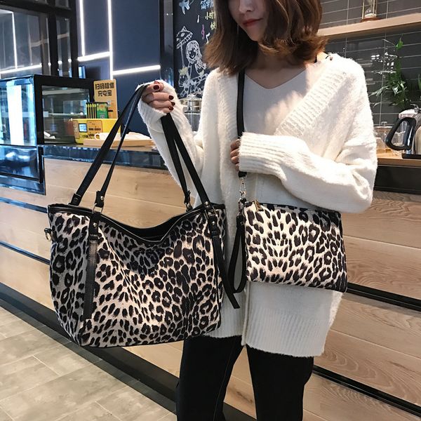 leopard print large bag