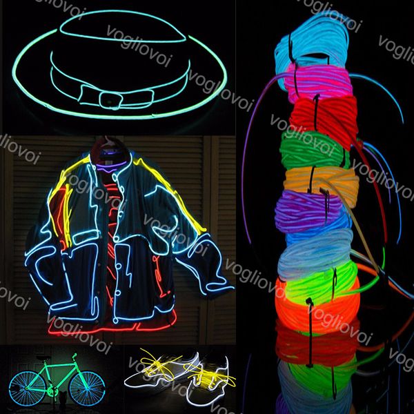 

neon light el wire 3v flexibleÂ 8 colors 3m changeable for car dance party stage props strip light christmas holiday lightÂ dhl