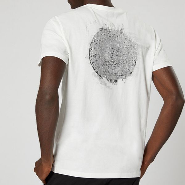 

20ss ts155 button printing t-shirt t0pst0ney pullover crew neck solid color street short sleeve outdoor men women breathable, White;black