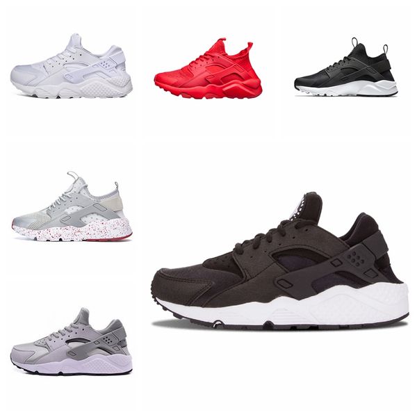 

fashion huarache 1.0 4.0 triple white black mens womens running shoes red grey huaraches runner mens trainers sneakers size 36-45