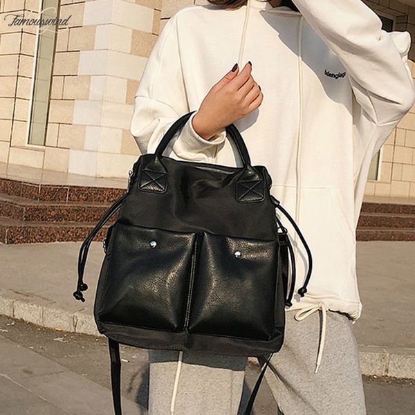 

women nylon and pu leather tote zipper bag women handbags female designer large capacity leisure shoulder bags big crossbody bags bolsa