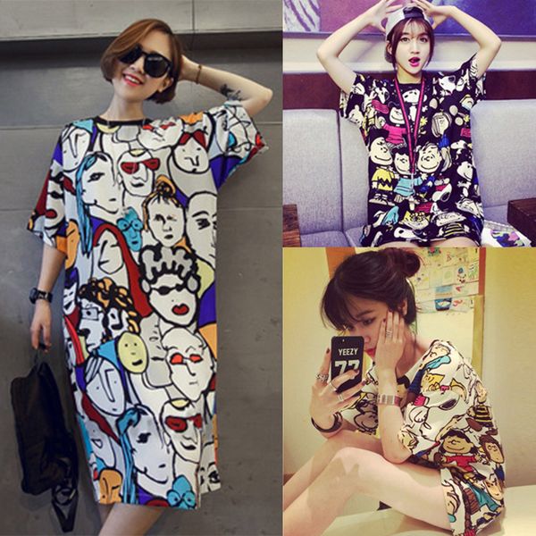 

women sleepwear plus size cotton skirt 2019 summer printed women sleepskirt fashion clothes for nightgowns, Black;red