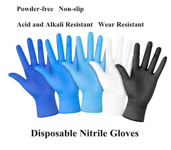 

powder-thickened disposable nitrile gloves for workplace, home, school