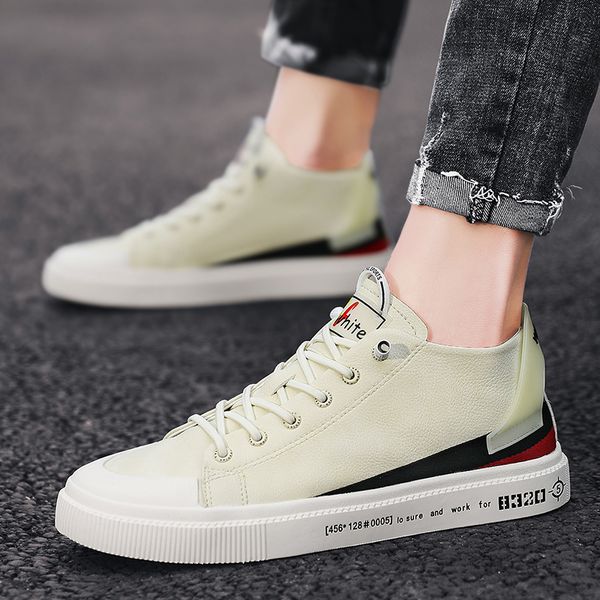 

spring/autumn casual shoes mens anti slip leather shoes men good quality fashion men sneakers comfortable, Black