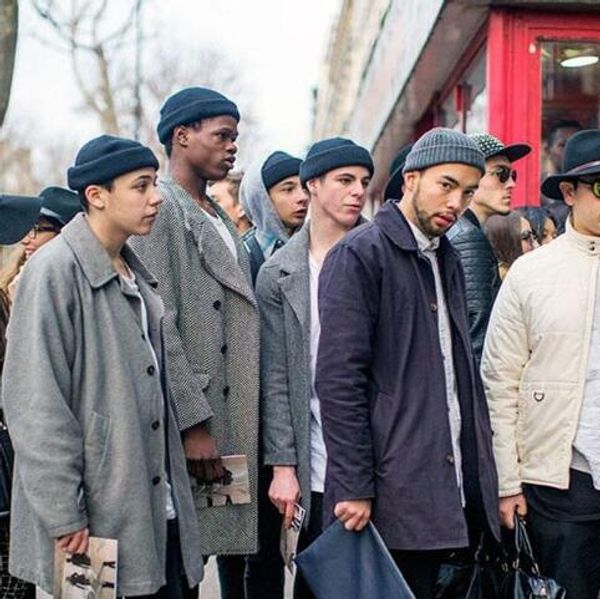 

man winter warm cap korean version of the street knitting wool cap melon leather hat outdoor tide hat gb1584, Blue;gray