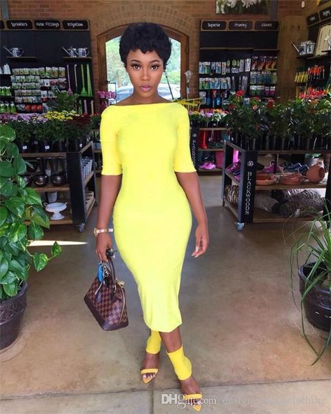 

hot split backless slash шейных женщин bodycon платья cap рукавом женщины платья карандаш, Black;gray