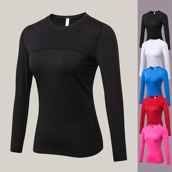 

aprilgrass brand designer long sleeve t-shirts yoga gym compression tights sportswear fitness quick dry running body shaper tee shirts, Gray
