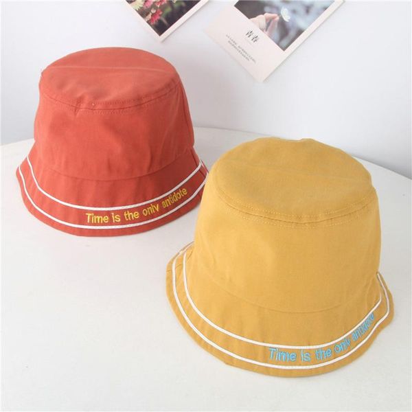 

hat big sunshade children sunscreen fisherman hat casual letter embroidery fisherman uv sunscreen #yl5