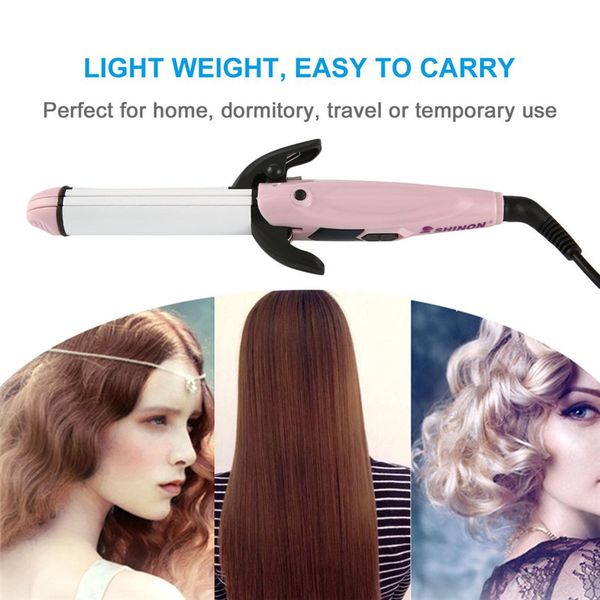 

8007 многофункциональный волос curling iron electric волос стик волновые роликовые бигуди накаляется styling инструменты curling wand roller, Black