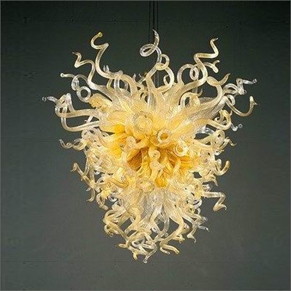 

blown glass chandeliers modern handmade dale chihuly style pendant lamps custom made hanging led new designed yellow lights multi colored