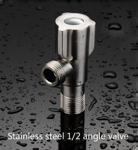 

304 stainless steel 1/2 angle valve right angle valve stem adapter cold water garden kitchen bathroom water explosion proof switch