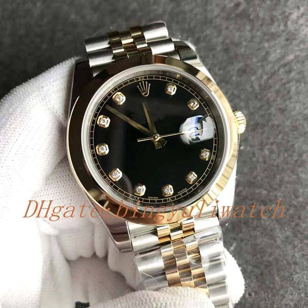 

2019 new 41mm v2 version men's watch automatic cal.3235 black watches steel jubilee bracelet men 126334 datejust wristwatches, Slivery;brown