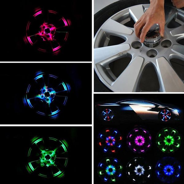 

car tyre led flash light solar power decorative lamp imported 12 high brightness led chips waterproof wheel warning light