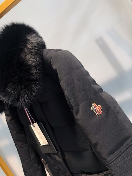 

Women collar clothe detachable fox fur 2019 ki long leeve down jacket warm women winter coat outwear hoodie down coat parka jacket 31 16, Black