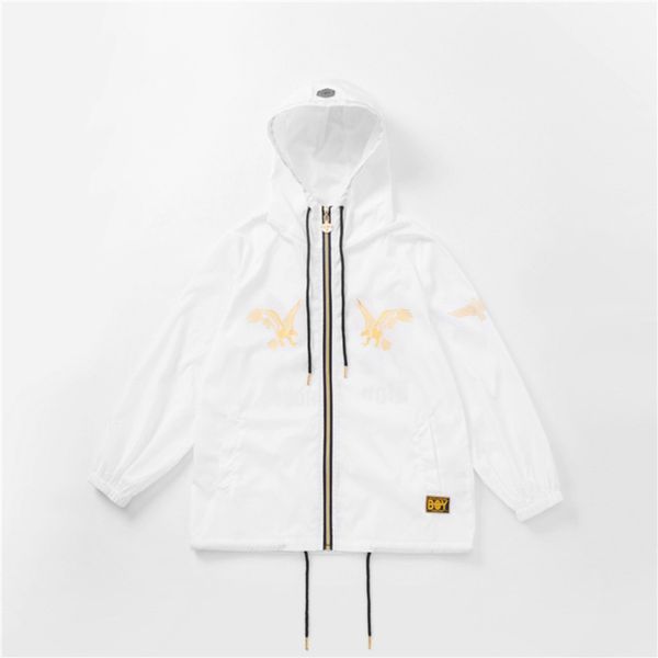 

boy london mens designer hoodies fashion brand mens zipper by hoodie men women eagle print thin windbreaker, Black