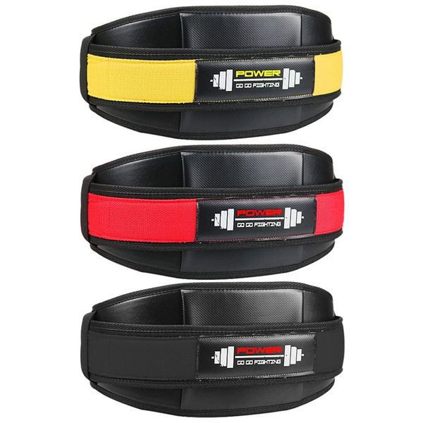 

standard squatting barbell dumbbel training lumbar sport weightlifting waist support belt for men back support gym fitness belt, Black;gray
