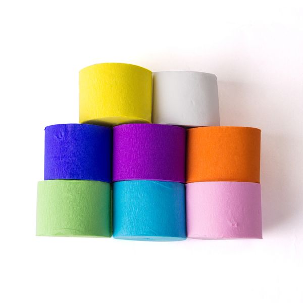 10rolls 100m Crepe Paper Streamers Diy Party Decoration For Kids