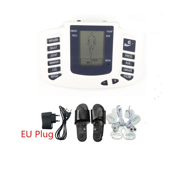 

full body electric shock massager neck arm leg back muscle relaxation portable therapy device stimulation estim tens ems acupuncture machine
