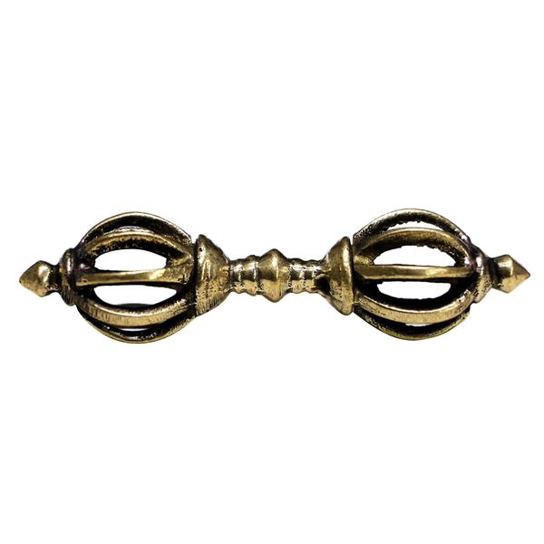 

tibetan buddhism copper dorje vajra amulet handmade nepal ornaments 6cm
