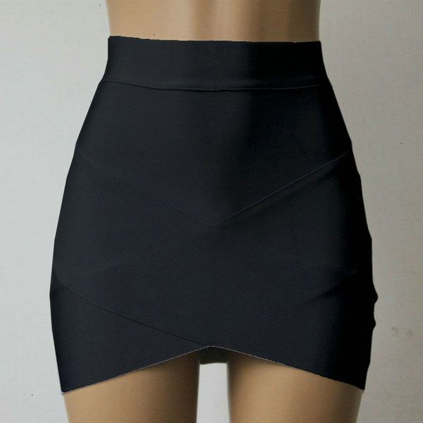 

women skirts mini skirt womens girls cross irregular hem solid color female skirt fitted women clothes good quality, Black