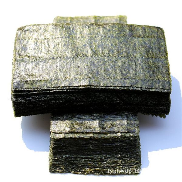 

100pcs Half cut Sushi Nori Seaweed Factory wholesale AAA quality, Dark green Secondary baking Nori sushi algues, top selling