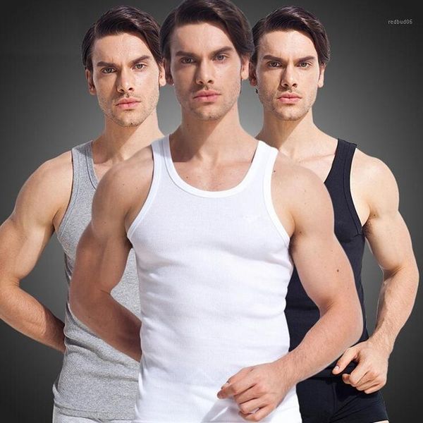 

оптовая продажа-100% хлопок мужчины майка 2017 высокое качество тонкий жилет без рукавов мужской майка бодибилдинг синглет фитнес простой ма, White;black