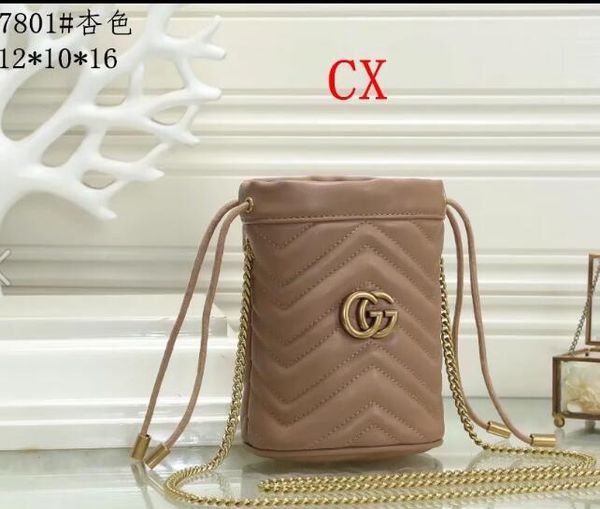 

y2020 new drawstring drawstring bag waterproof bucket lady messenger bag phone purse fashion satchel chain shoulder bag handbag