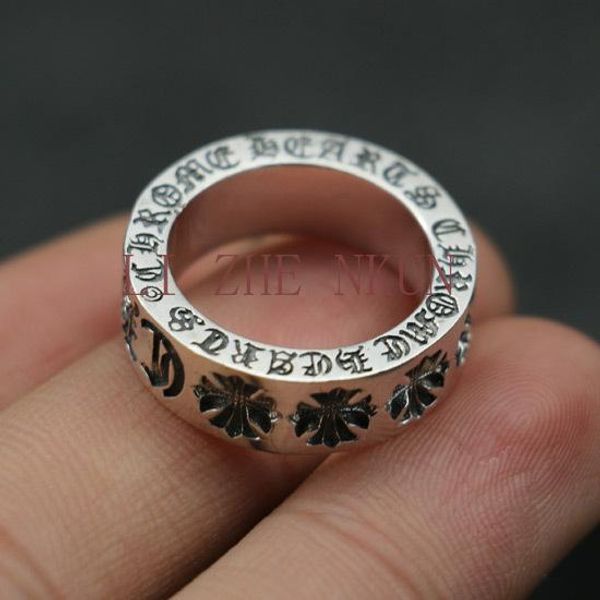 

cool hip hop style jewelry ring fashion 925 sterling silver cross ring index finger trend personality male ring supply