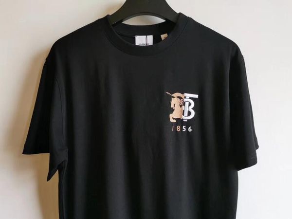 

оптовая новый 1856 пар конструкторы т-shirtsl войны horsetb моды мужчины женщины простые моды бренд с коротким рукавом повседневная хлопок l, White;black