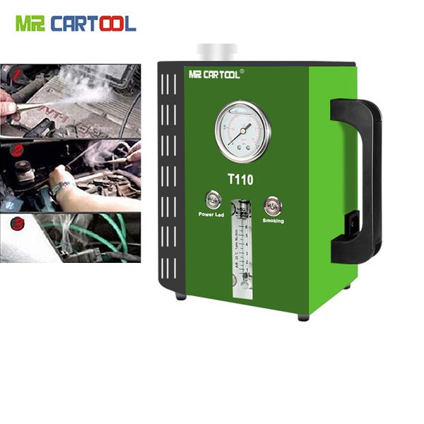 

t110 car fuel leak detectors car pipe leakage tester automotive diagnostic leak tool obdii 12v support evap for all vehicles