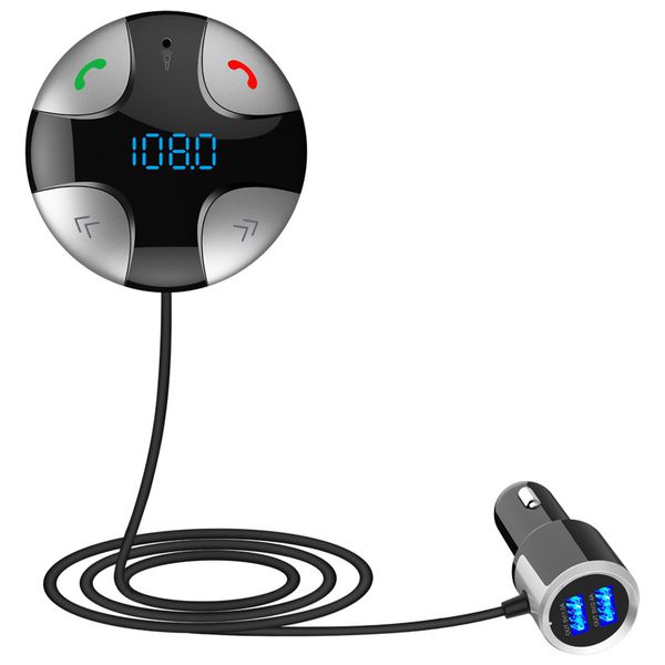 

bluetooth4.2 fm transmitter car wireless radio adapter mp3 player handsdual usb voltage detection