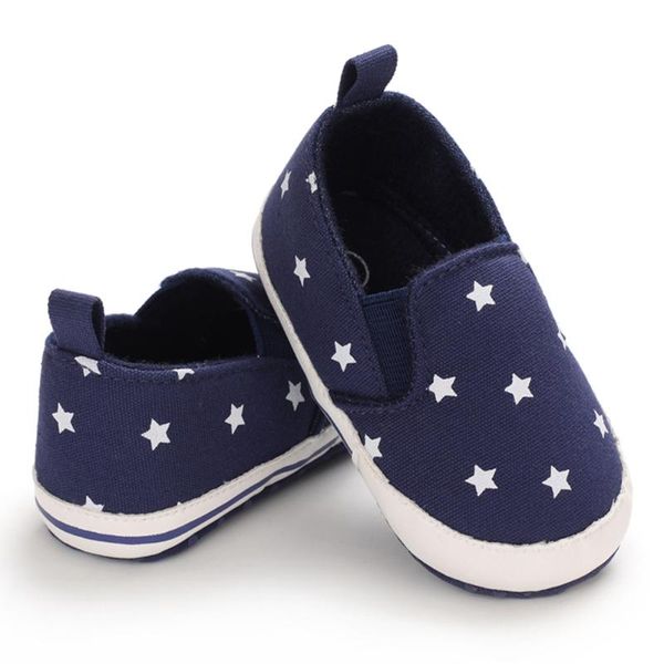 

baby shoes toddler boys girls casual star sneaker cotton soft anti-slip sole newborn infant first walkers canvas crib shoes, Black