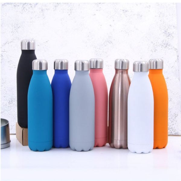 

cola shape water bottle stainless steel 500ml sport vacuum flasks thermoses travel bottles double walled vacuum insulated water bottle