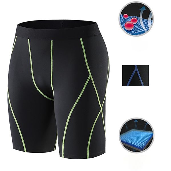 

new men sports fitness microfiber elastic shorts breathable quick drying short pants gym training running tights, White;black