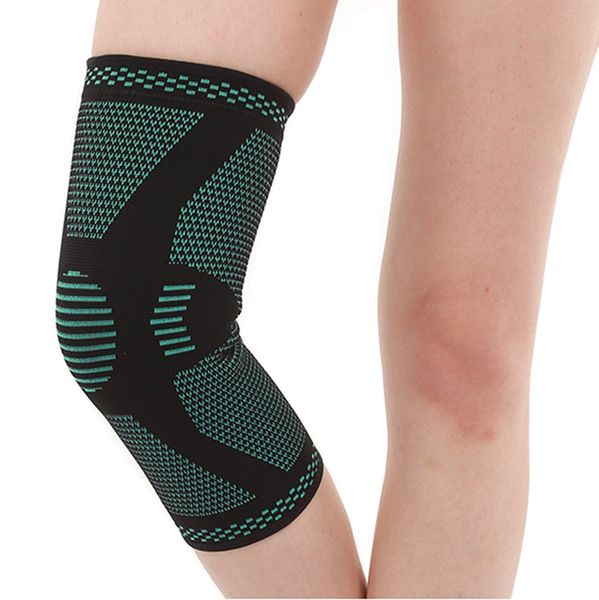 

wholesale-knitted outdoor sports knee pads running basketball mountaineering sports protective gear summer breathable knee pads new, Black;gray